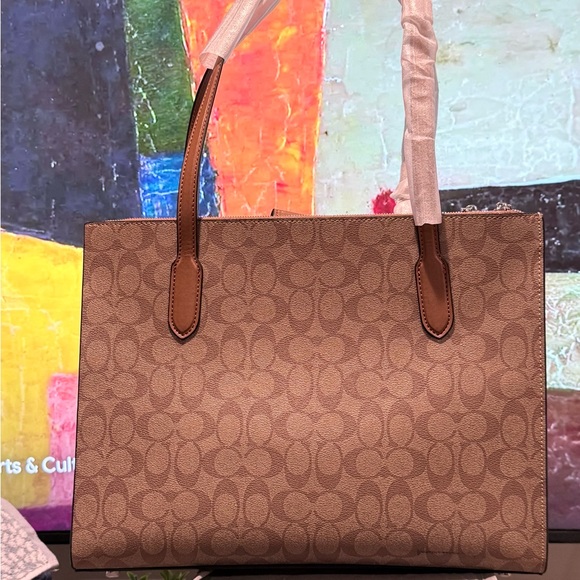 Coach Tan Signature Tote Bag - Picture 3 of 7
